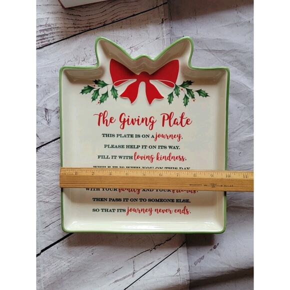 LENOX Hosting the Holidays Christmas Giving Plate New Open Box - Picture 4 of 9